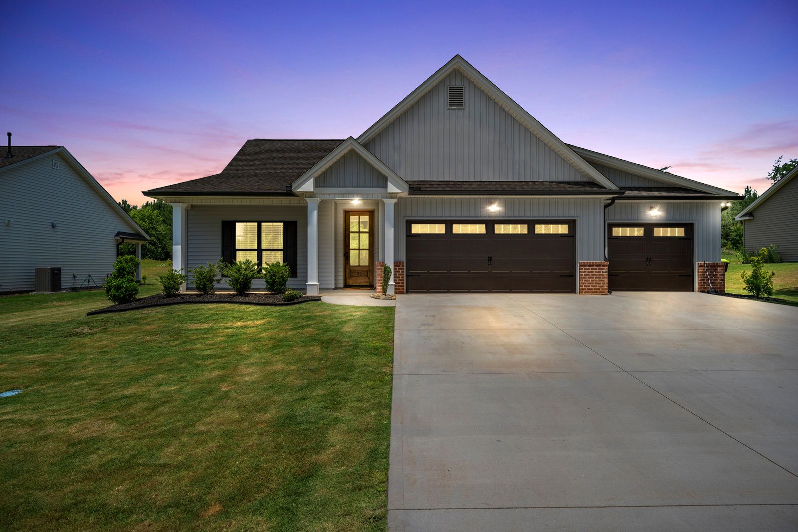 Day to dusk twilight conversion of a family home after