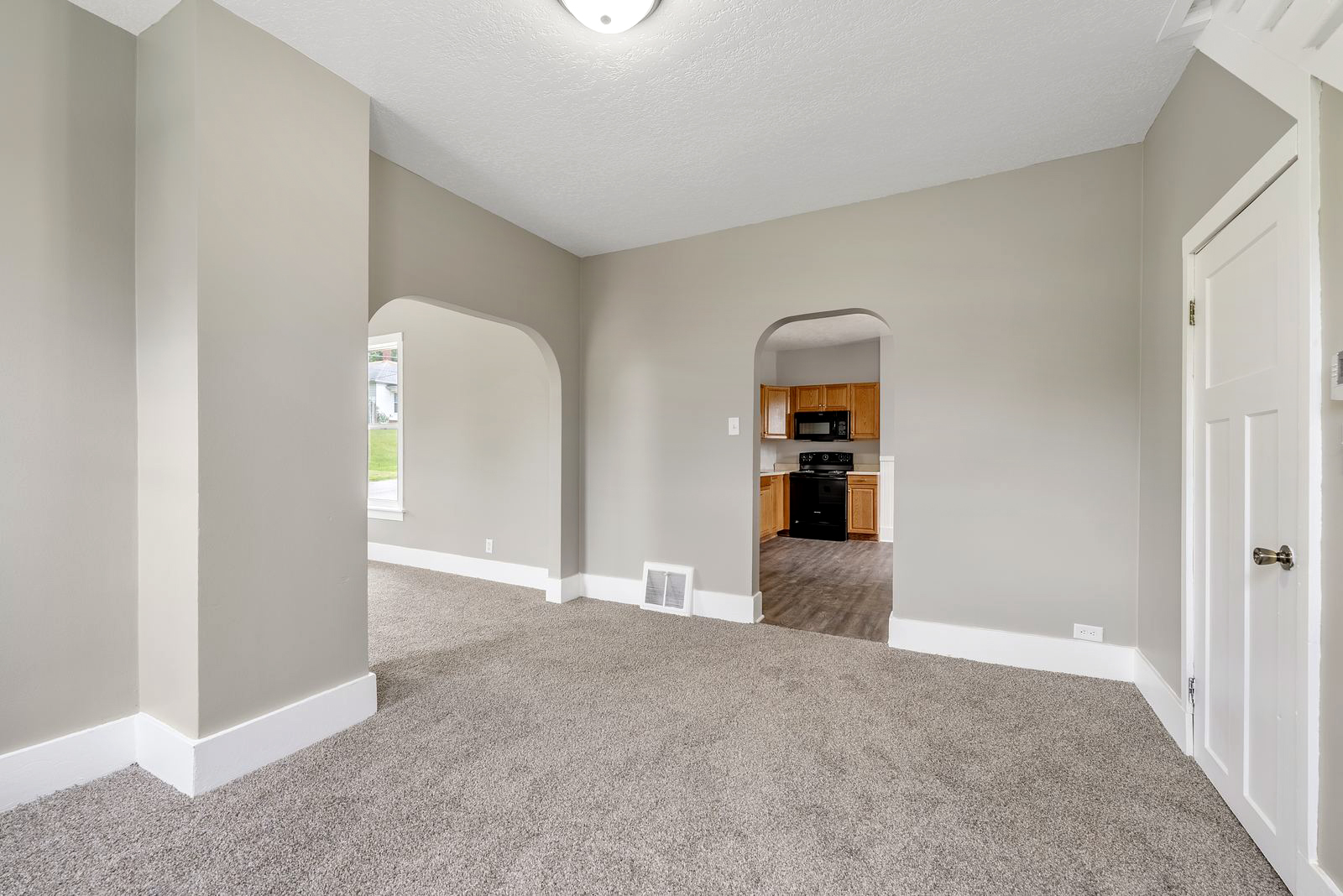 High-end manual real estate photo editing of a bedroom after